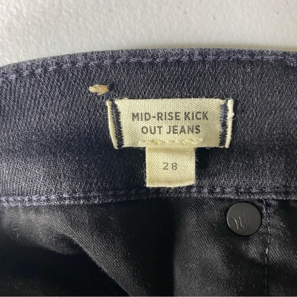 Madewell Mid-Rise Kick Out Jeans Black Size 28 - Picture 8 of 14